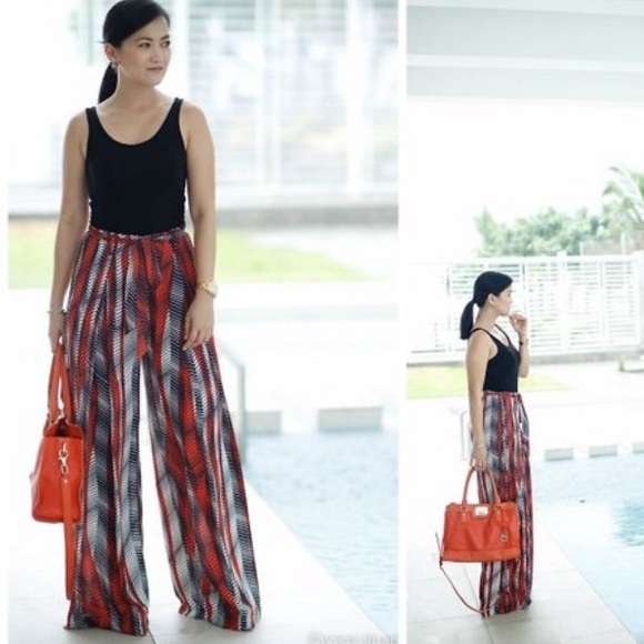 Zara Pants - Zara Striped Palazzo Size Small